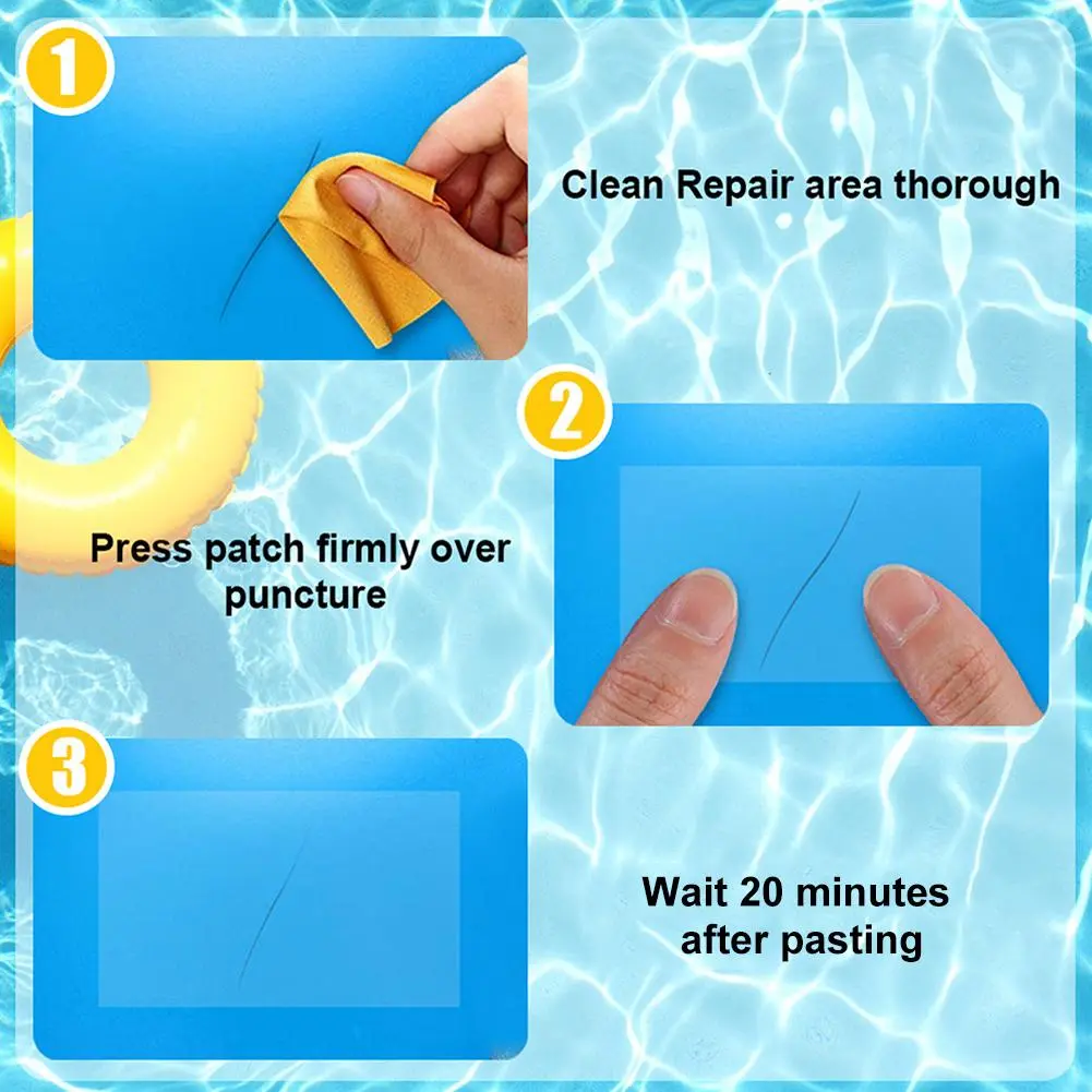 10/20/40/80pcs Swimming Pool PVC Repair Patch Swimming Ring Repair Kit Swimming Pool Accessories Inflatable Boat Repair Patch