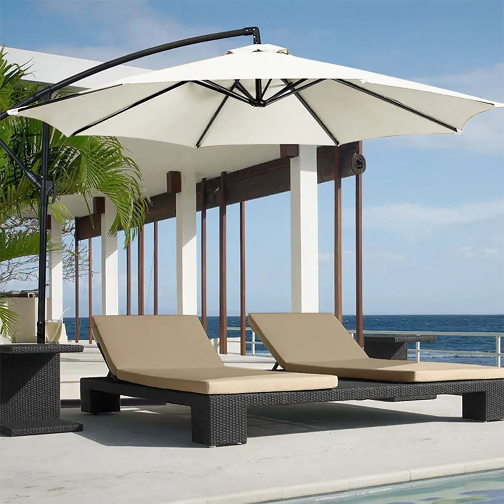 6 Bones Parasol Umbrella Surface Without Stand 2m Parasol Replaceable Cloth UV Protection Detachable for Outdoor Beach Garden