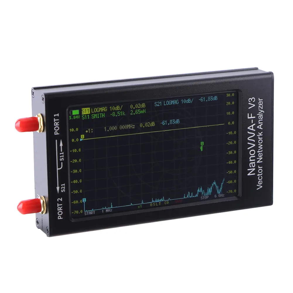 NanoVNA-F V3 Vector Network Analyzer 4.3 Inch Screen Portable Vector Network Analyzer with 4500mAh 1MHz-6GHz VNA Analyzer