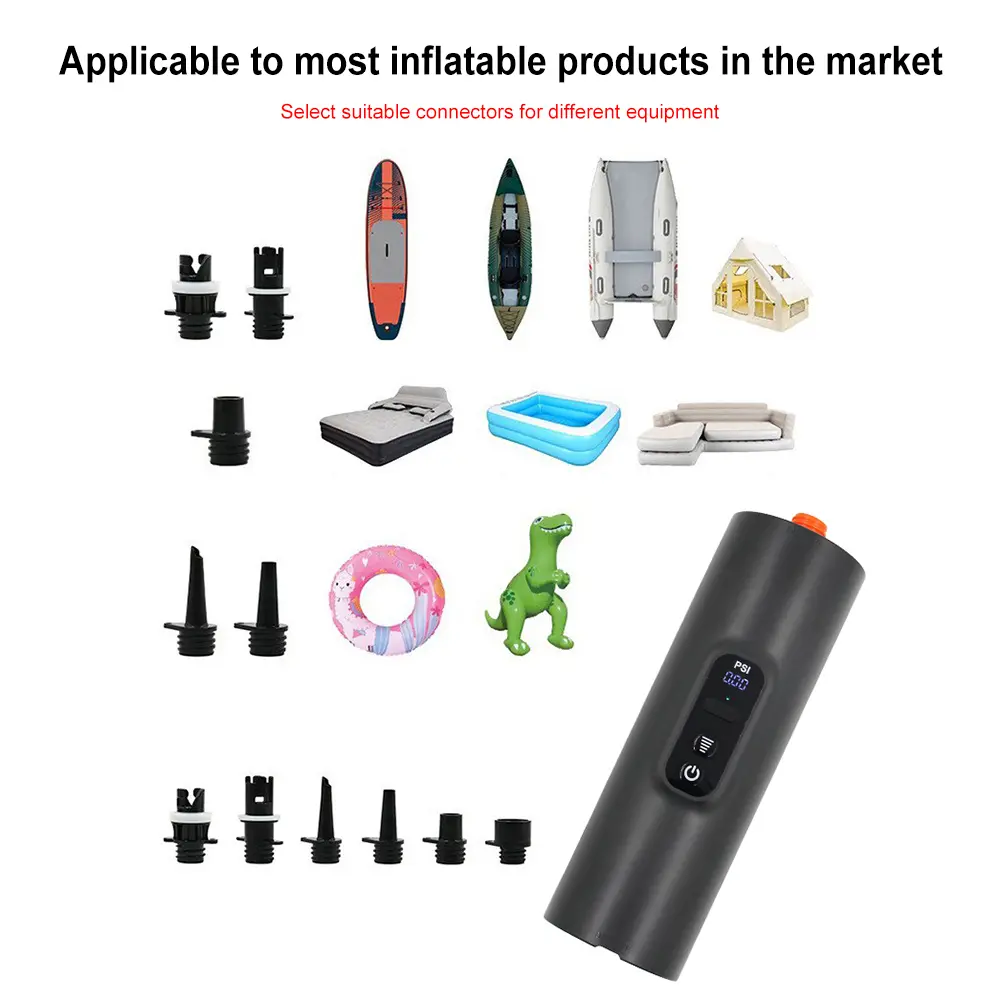 10PSI SUP Boat Inflatable Pump with Auto Shut Off Electric Air Pump Stand Up Paddle Board Pump for Inflatables Kayaks Boats