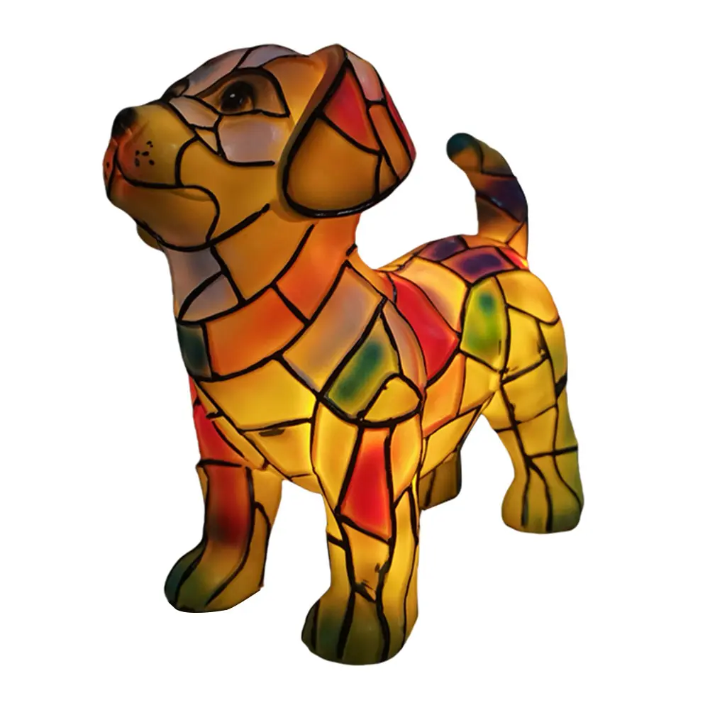 Resin Stained Animal Table Light Corgi Night Light Pug French Bulldog Cat Orangutan Chihuahua Table Lamp For Home Decoration