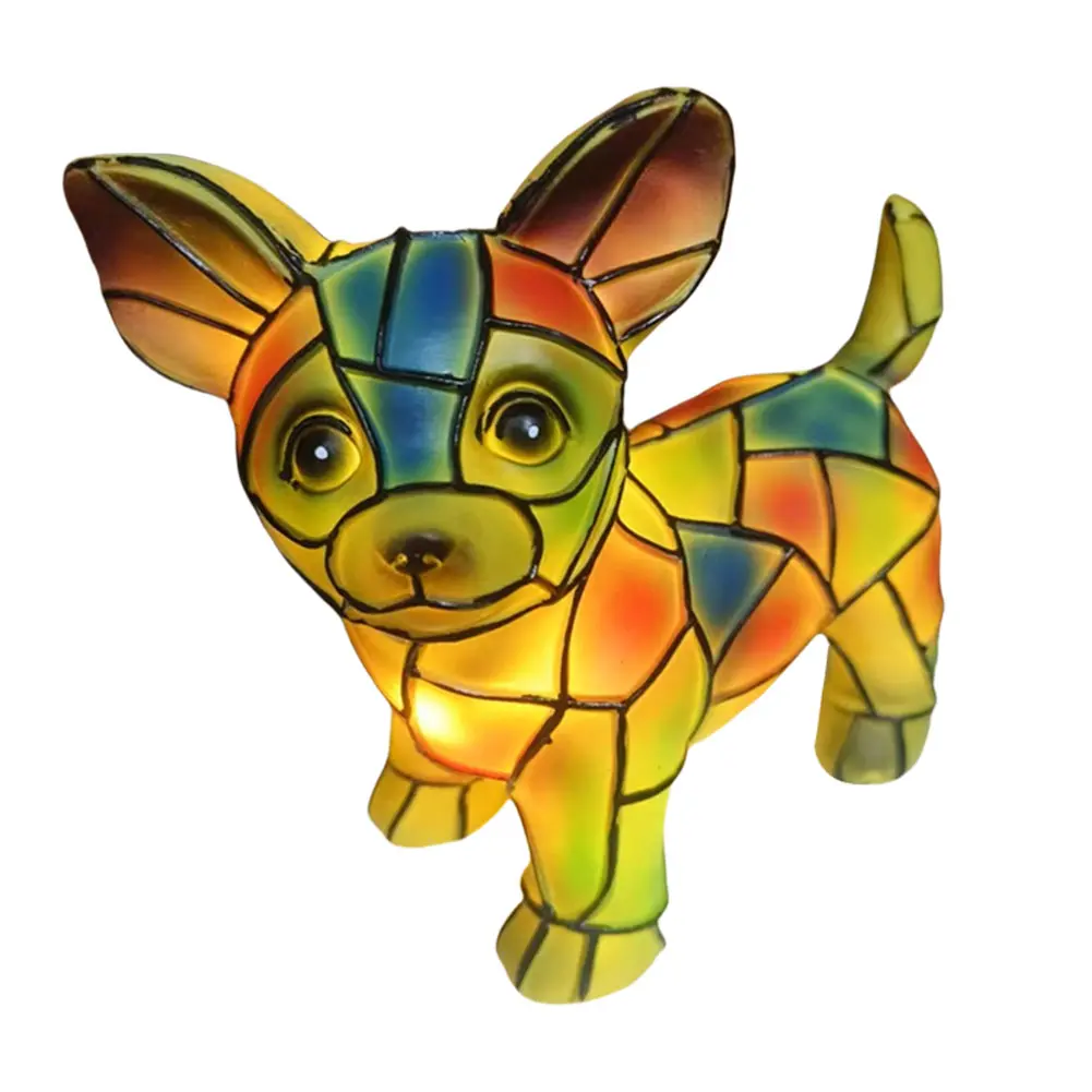Resin Stained Animal Table Light Corgi Night Light Pug French Bulldog Cat Orangutan Chihuahua Table Lamp For Home Decoration