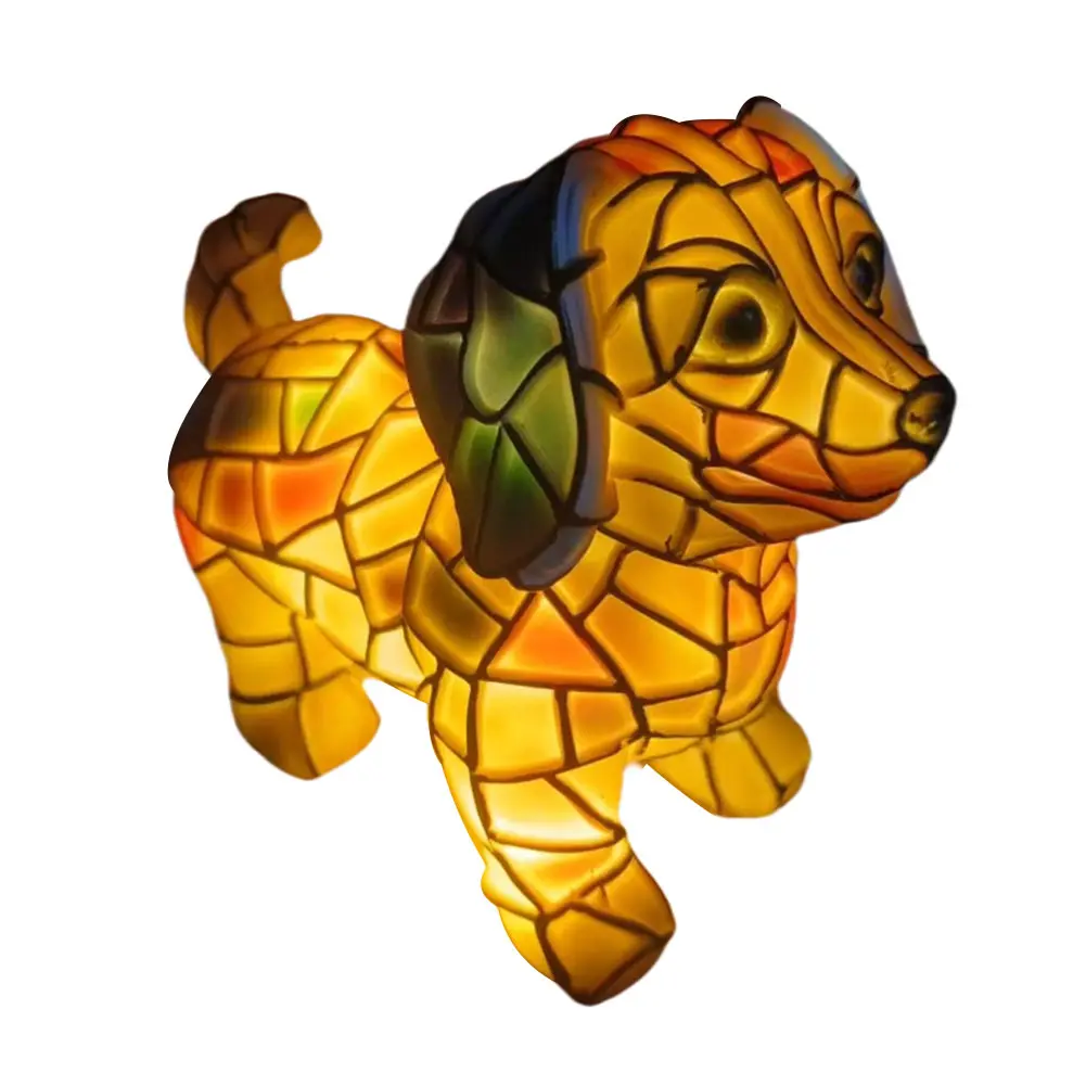 Resin Stained Animal Table Light Corgi Night Light Pug French Bulldog Cat Orangutan Chihuahua Table Lamp For Home Decoration