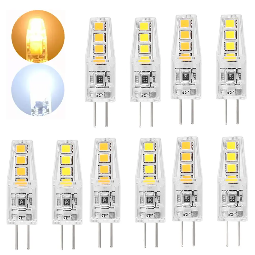 1-10pcs LED G4 8 LED 2W Light Bulb AC/DC 220V LED Lamp COB Spotlight Chandelier Lighting Replace Halogen Lamps