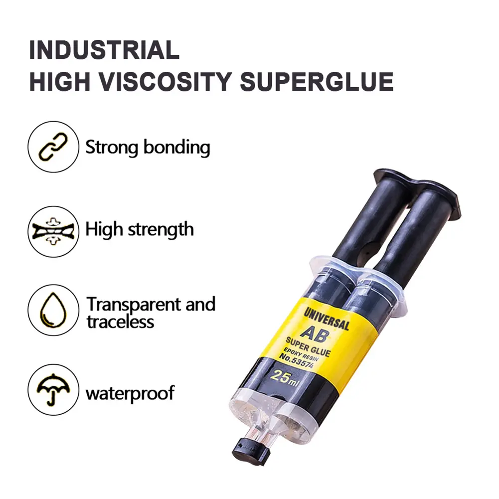 1-10PCS 4/25ml Epoxy Resin AB Glue for Glass Metal Ceramic Woodworking Waterproof Repair Strong Adhesive Glue Super Liquid Glue