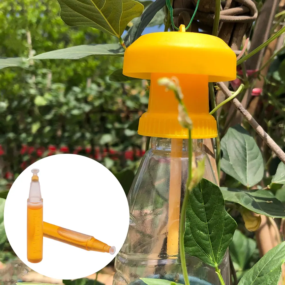 20Pcs Fruit Fly Traps with Fly Attractant Liquid Plastic Fruit Fly Killer Reusable Pest Insect Catcher for Home Farm Orchard