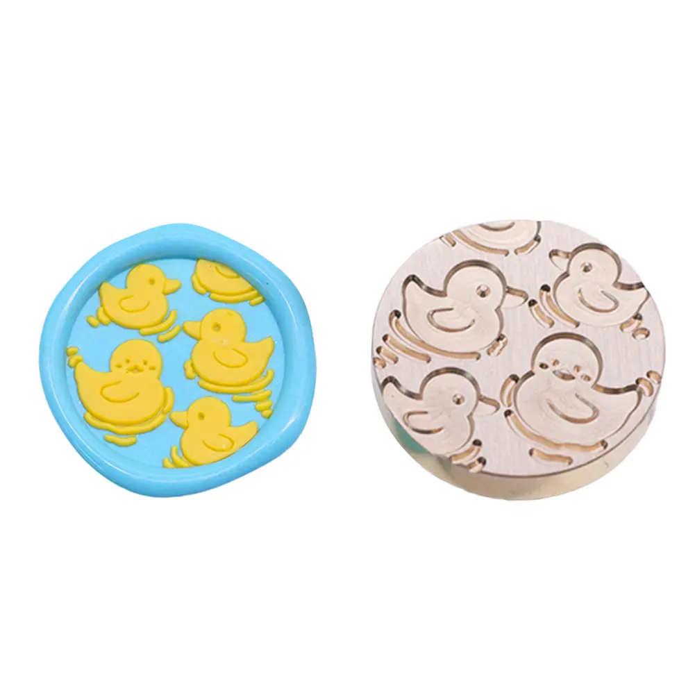 25mm Enamel Copper Head 3D Relief Candy Series Sealing Wax Copper Head Classic Vintage Invitation Envelope for Gift Scrapbooking