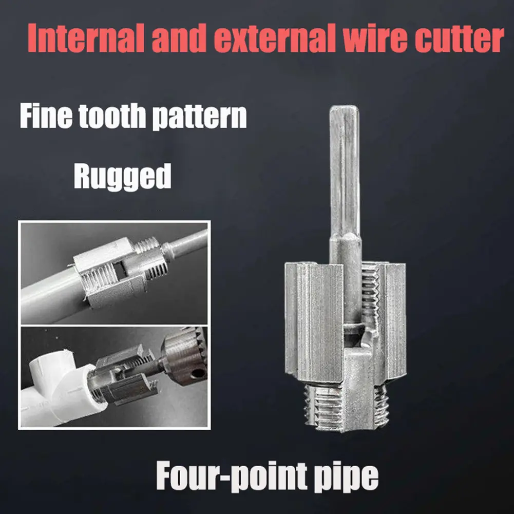 Integrated Internal and External Thread Pipe Threading Tool DN15 DN20 Pipe PVC Pipe Thread Cutting Tool for 1/2'' 3/4'' Pipes