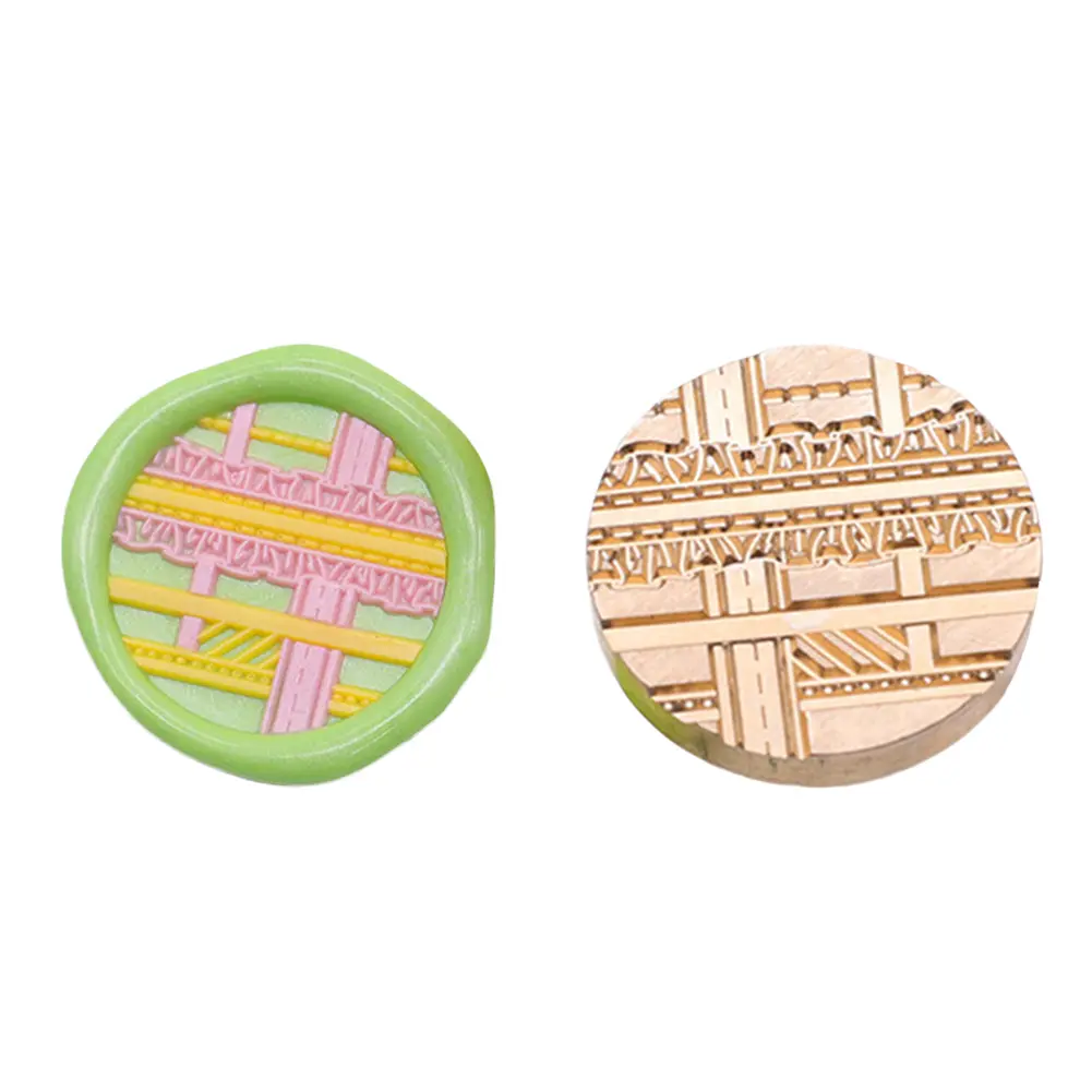 25mm Enamel Copper Head 3D Relief Candy Series Sealing Wax Copper Head Classic Vintage Invitation Envelope for Gift Scrapbooking