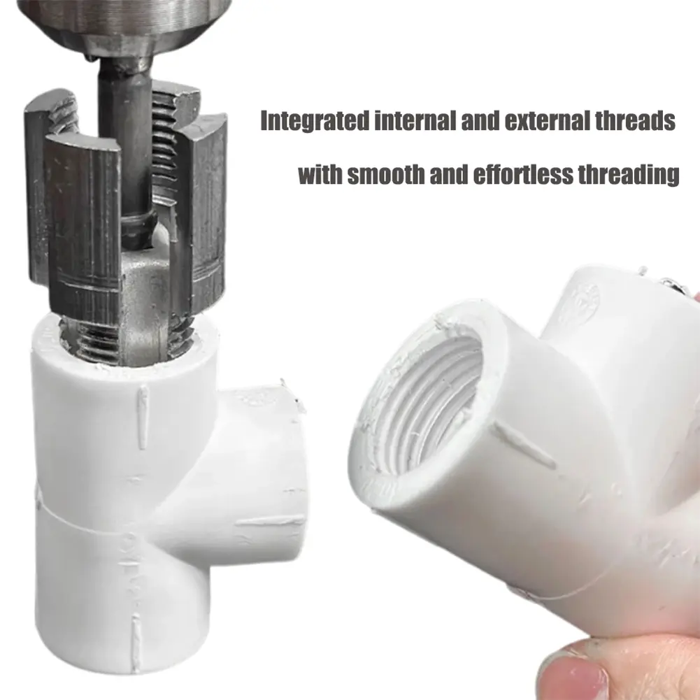 Integrated Internal and External Thread Pipe Threading Tool DN15 DN20 Pipe PVC Pipe Thread Cutting Tool for 1/2'' 3/4'' Pipes