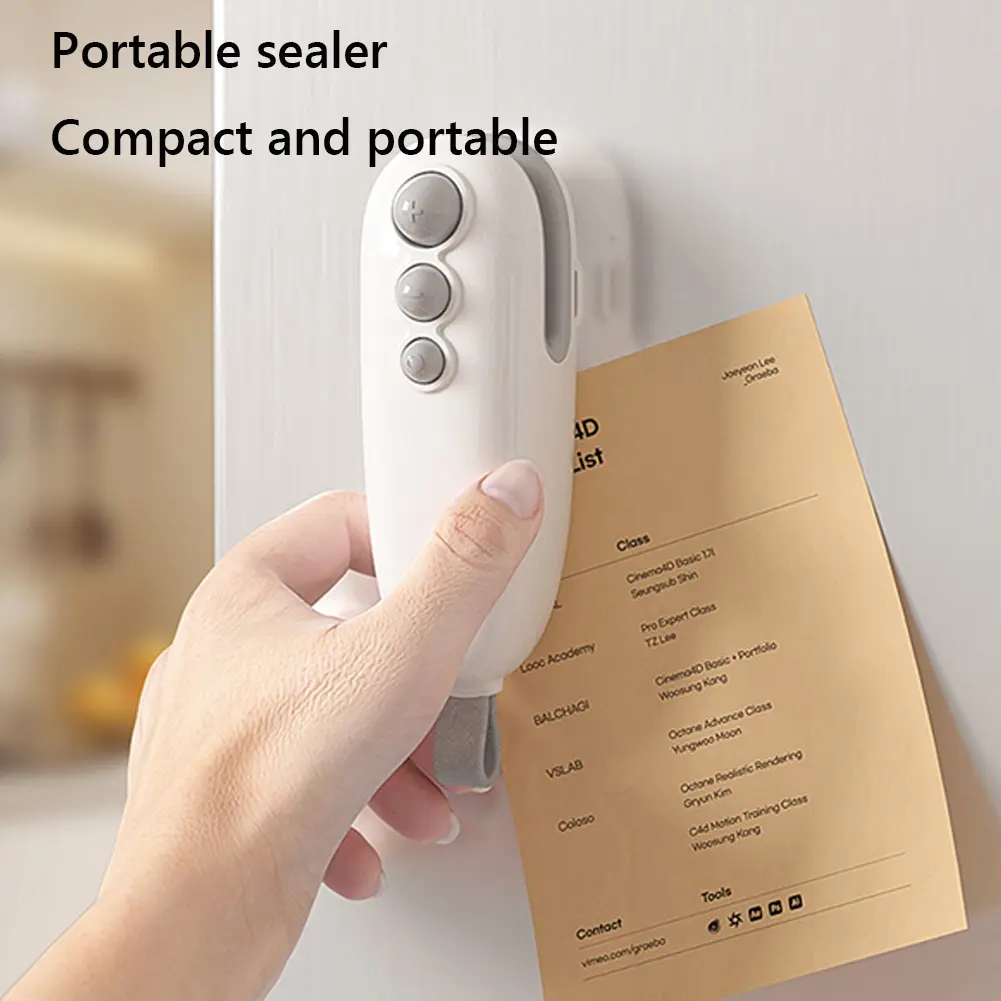 Mini Heat Bag Sealing Machine Package Sealer Bags Thermal Plastic Food Bag Closure Portable Sealer Packing Kitchen Accessories