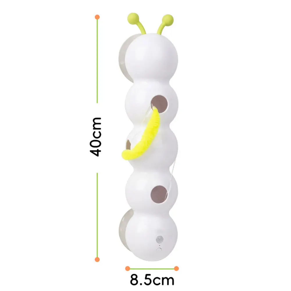 Intelligent Interactive Cat Stick with Replaceable Prey Tail Motion Activated Worm Post Automatic Emerging from The Hole