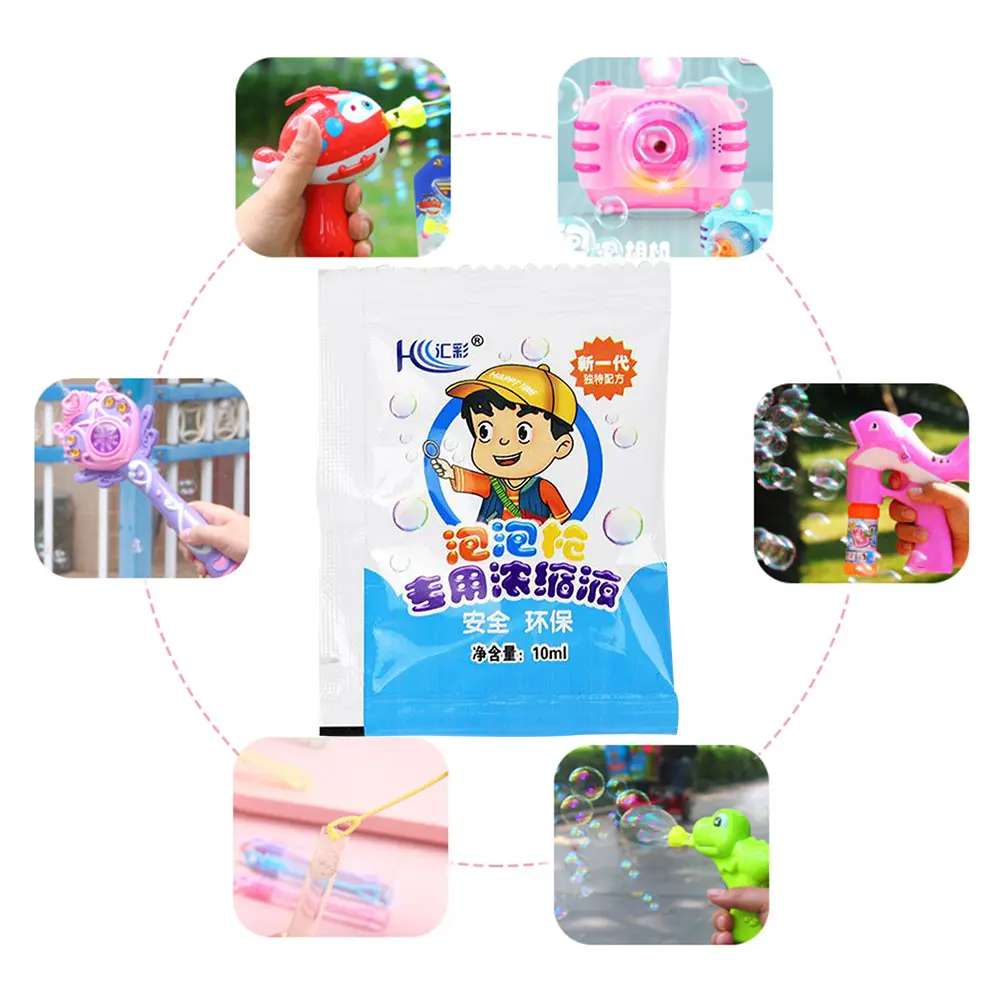 1000ml-100ml Concentrate Bubbles Liquid Soap Universal Water Bubble Gun Accessories Soap Bubble Liquid Bubble Refills 10ml/Pack