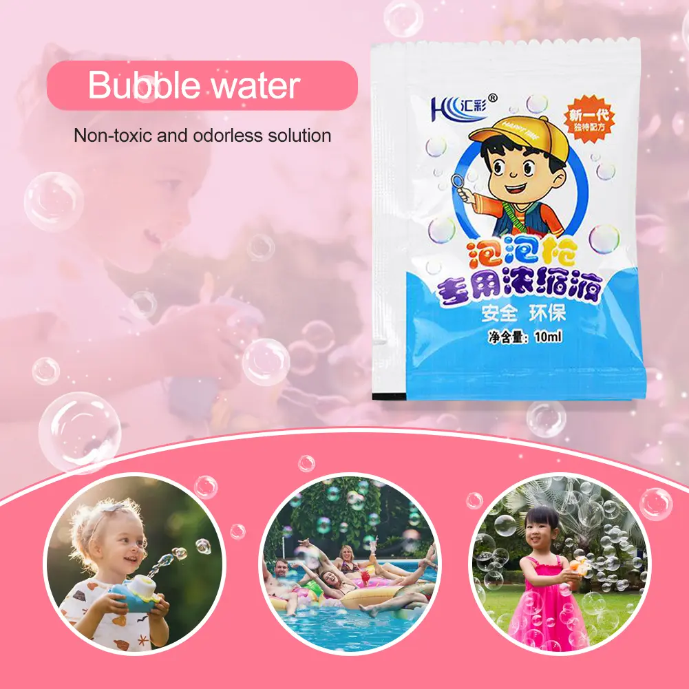 1000ml-100ml Concentrate Bubbles Liquid Soap Universal Water Bubble Gun Accessories Soap Bubble Liquid Bubble Refills 10ml/Pack