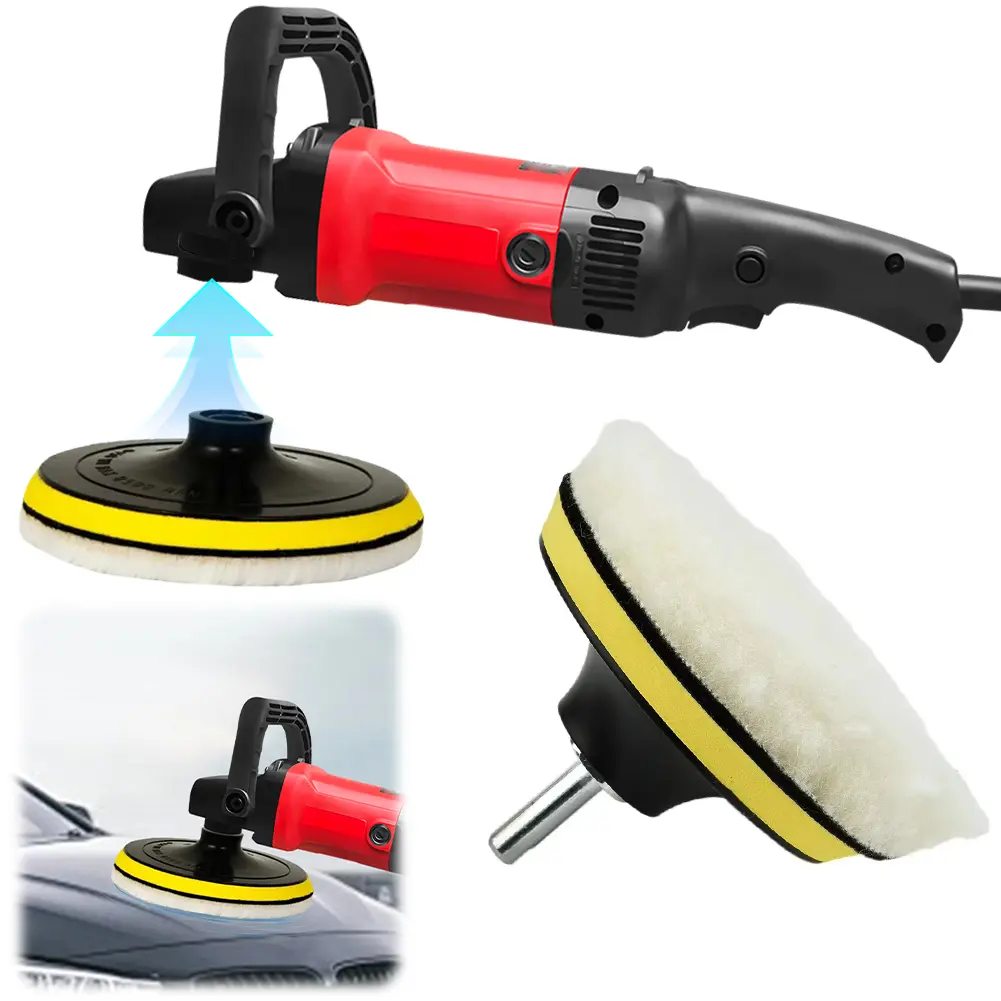 5/7Pcs Wool Polishing Disc Waxing Buffing Polishing Pad 4 Inch 7inch Car Paint Care Polisher Machine Pads Auto Beauty Accessory