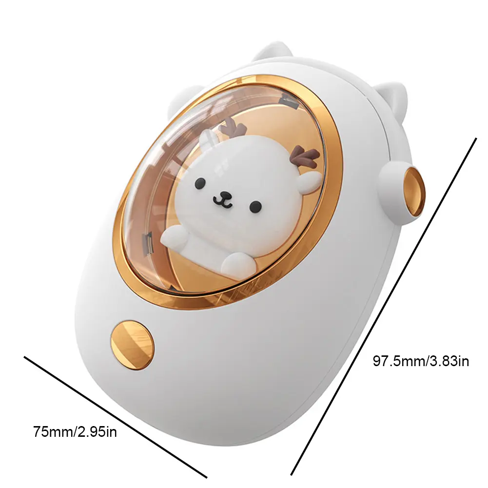 1200/2400mAh Mini Hand Warmer USB Rechargeable Pocket Hand Warmer Mobile Power Bank Cute Warmer Electric Hands Heater For Office