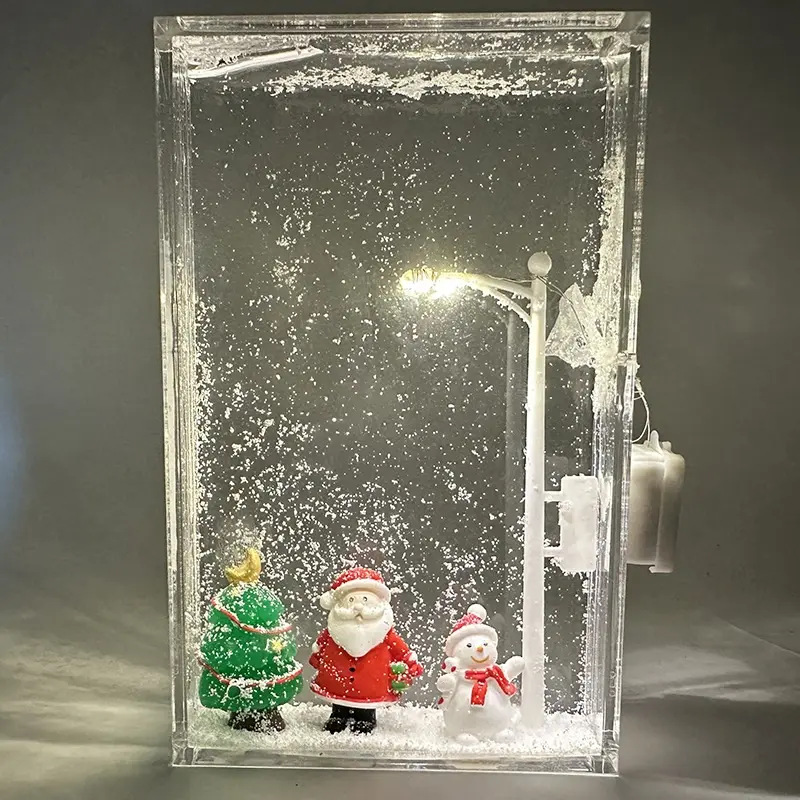 Snowy Night Flow Night Light Snow Scene Street Light Christmas Night Light Snow Simulation DIY Snowy Night Flowing Night Light