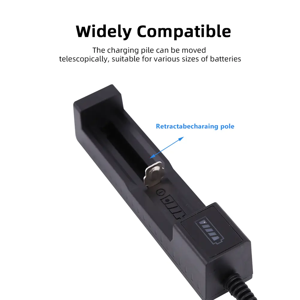 Universal USB Battery Charger AC 110-240V 50/60Hz 4 Bay Smart Charger for 18650 21700 22650 16340 Accessories