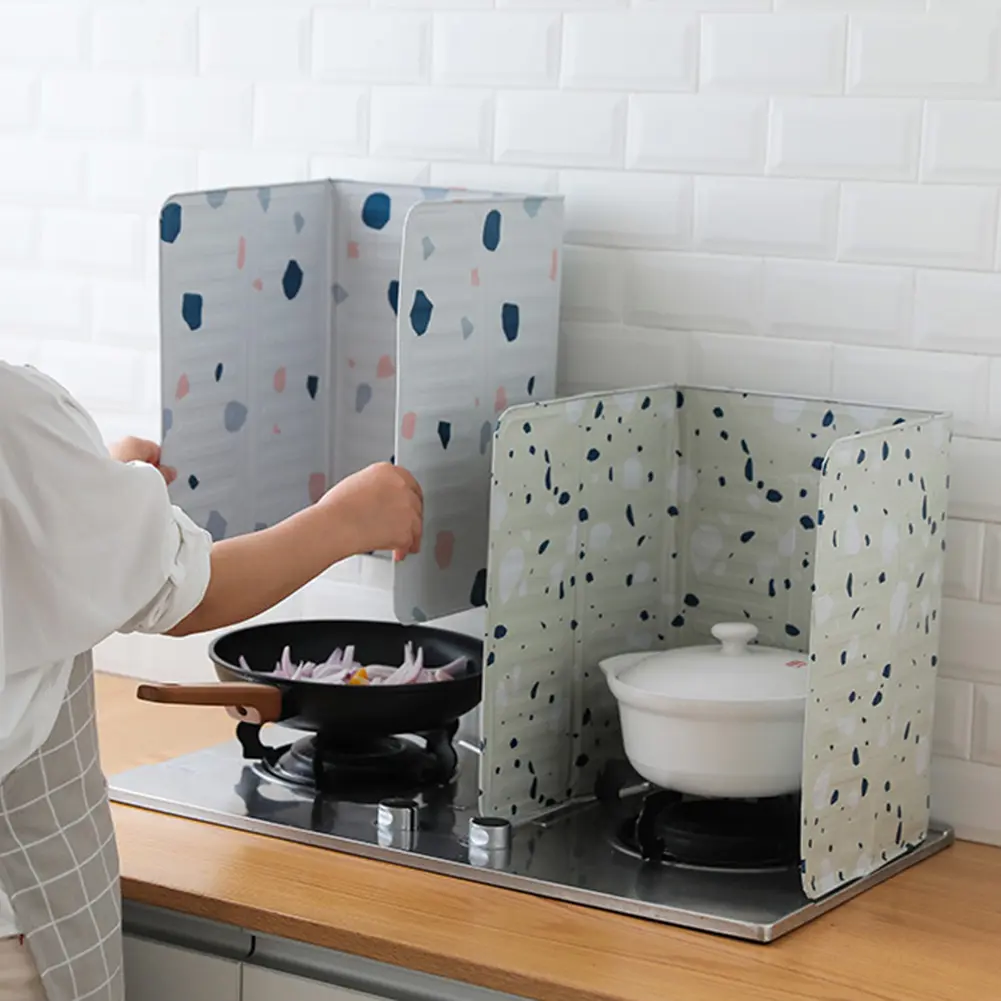Kitchen Oil Proof Guard Aluminum Foil Gas Stove Oil Splash Guard Kitchen Gas Stove Baffle Kitchen Supplies