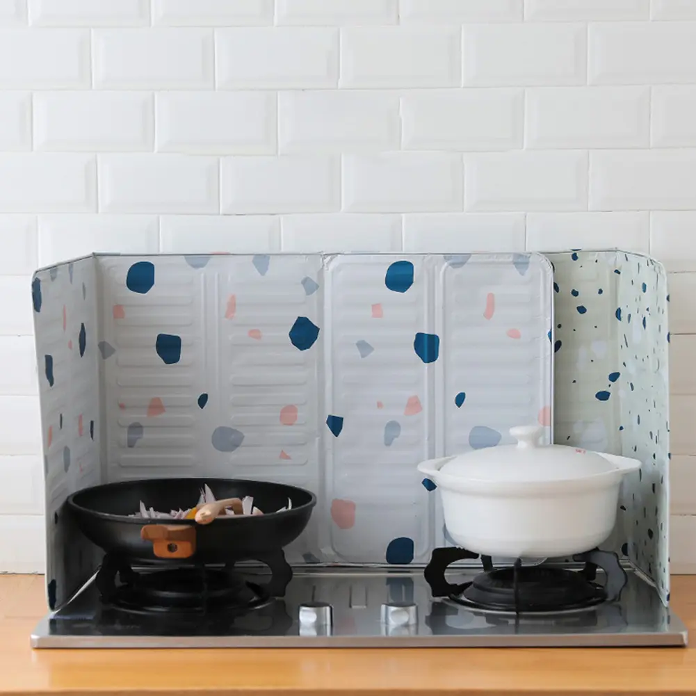 Kitchen Oil Proof Guard Aluminum Foil Gas Stove Oil Splash Guard Kitchen Gas Stove Baffle Kitchen Supplies