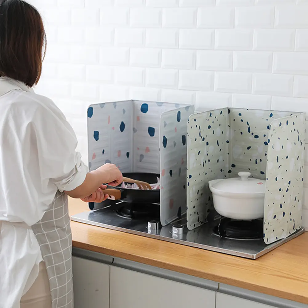 Kitchen Oil Proof Guard Aluminum Foil Gas Stove Oil Splash Guard Kitchen Gas Stove Baffle Kitchen Supplies
