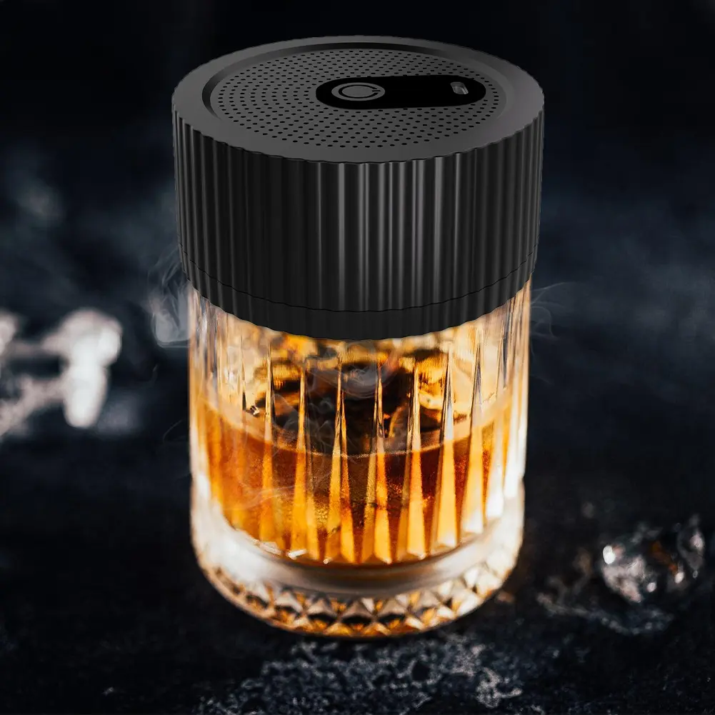 Glass Top Smoker Cocktail Smoker Kit With 6 Flavors Wood Chips Bartender Accessories For Whiskey Drinks Smoking Gift Kit for Men