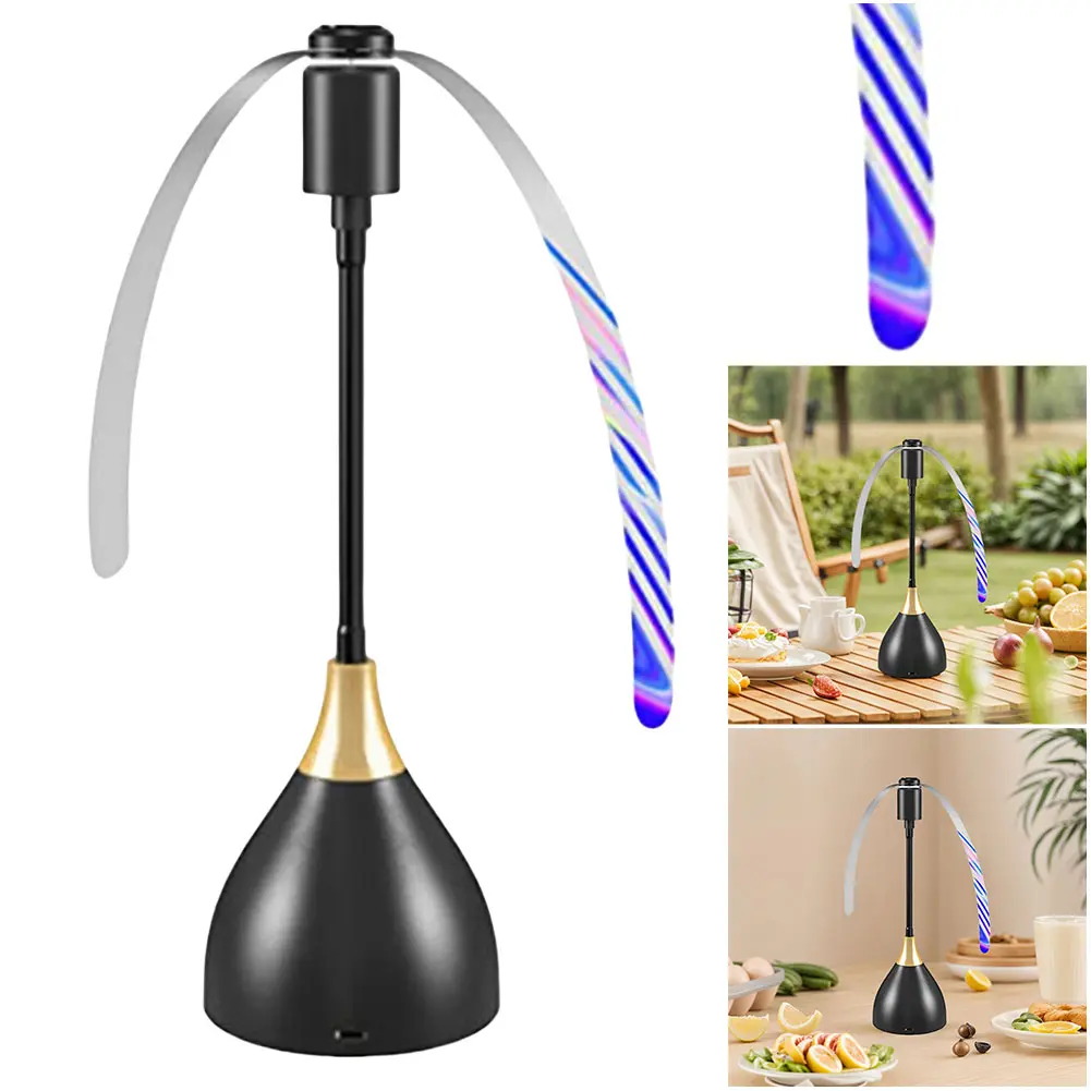 1-3pcs Portable Fly Fan Fly Repellent Fan Indoor Outdoor Dining Table Fly Repellent Fan Soft Blades for Picnics BBQ & Gatherings