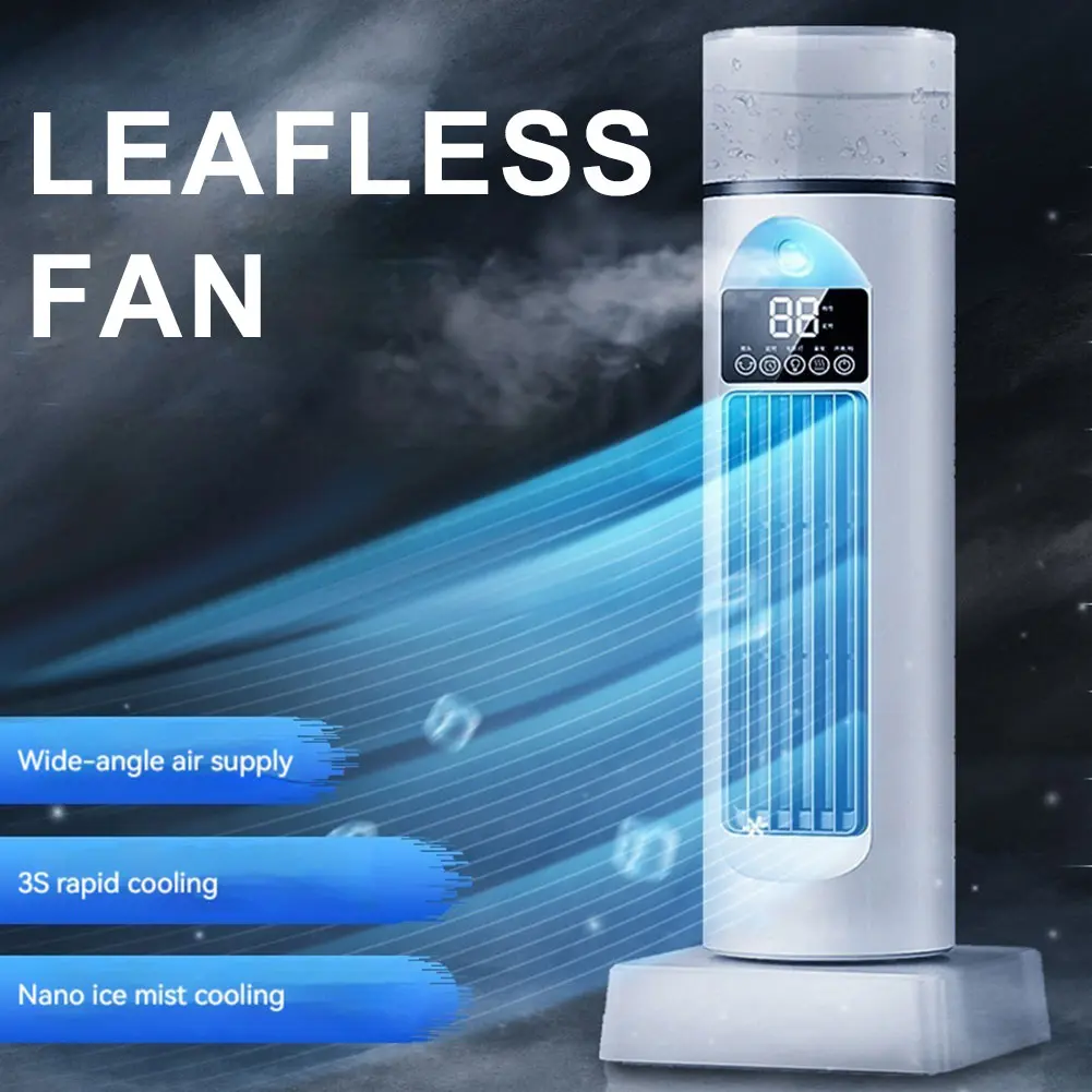 Portable Tower Fan with 6 Speeds & Mist Bladeless Cooling Fan Oscillating Fan for Bedroom Living Room Office