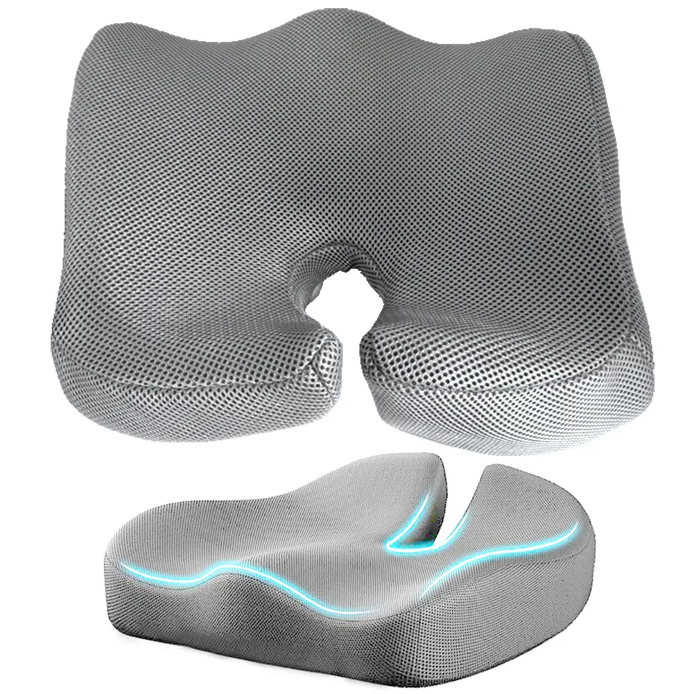 Memory Foam Seat Cushion Breathable Soft Seat Pad Pressure Relief Chair Pad Non Slip Sitting Pad for Buttocks Tailbone