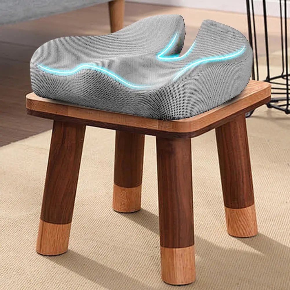 Memory Foam Seat Cushion Breathable Soft Seat Pad Pressure Relief Chair Pad Non Slip Sitting Pad for Buttocks Tailbone