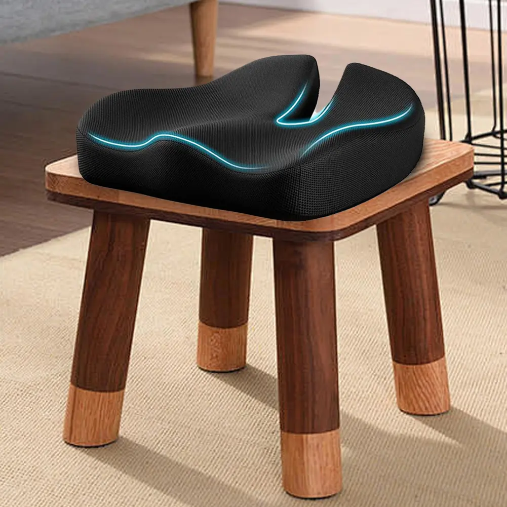 Memory Foam Seat Cushion Breathable Soft Seat Pad Pressure Relief Chair Pad Non Slip Sitting Pad for Buttocks Tailbone