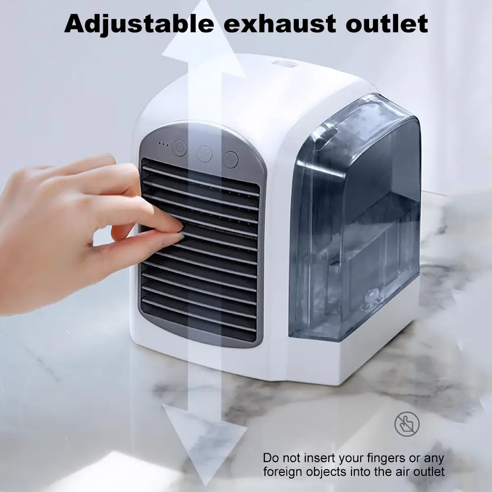 Water-Cooled Air Conditioner Personal Mini Air Cooler 3 Gear Air Cooling Machine 380ml Tank Mini Air Conditioner for Home Office