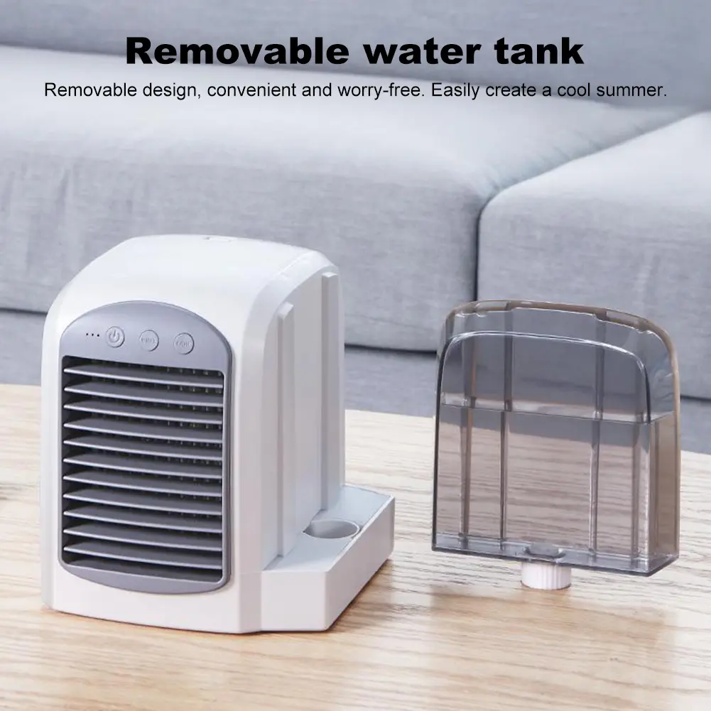 Water-Cooled Air Conditioner Personal Mini Air Cooler 3 Gear Air Cooling Machine 380ml Tank Mini Air Conditioner for Home Office