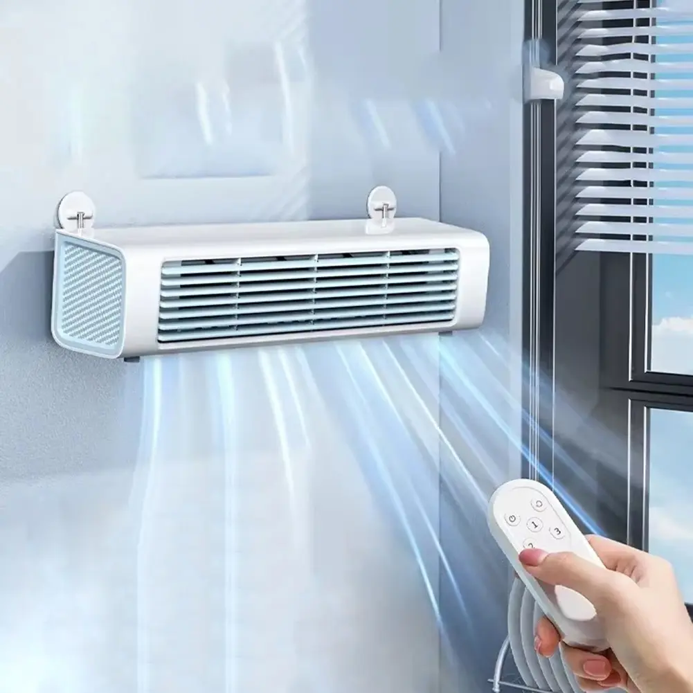 Mini Vertical Air Conditioner USB Rechargeable 3 Speed Powerful Air Cooler 3000mAh Standing Tower Fan Bladeless Floor Air Cooler
