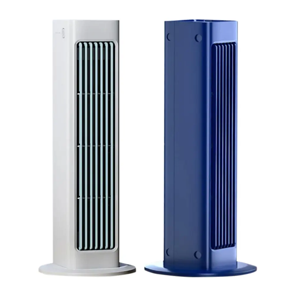 Mini Vertical Air Conditioner USB Rechargeable 3 Speed Powerful Air Cooler 3000mAh Standing Tower Fan Bladeless Floor Air Cooler