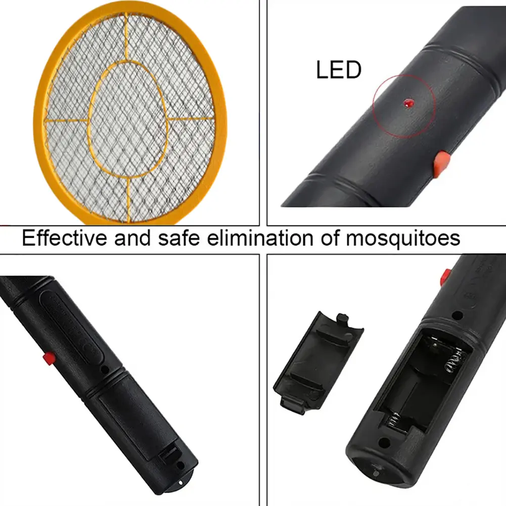 Electric Mosquito Killer Handheld Insect Fly Swatter Racket Portable Fly Insect Bug Pest Control Tool For Bedroom Insects