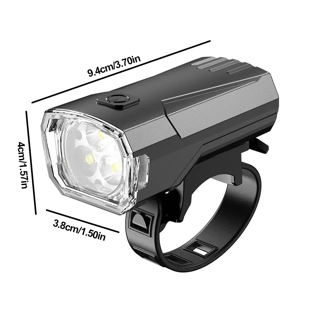 LED Bicycle Front Light Bike Flashlight Rechargeable Bicycle Head Light 3 Level Dimmable Bicycle Headlight Cycling Accessories