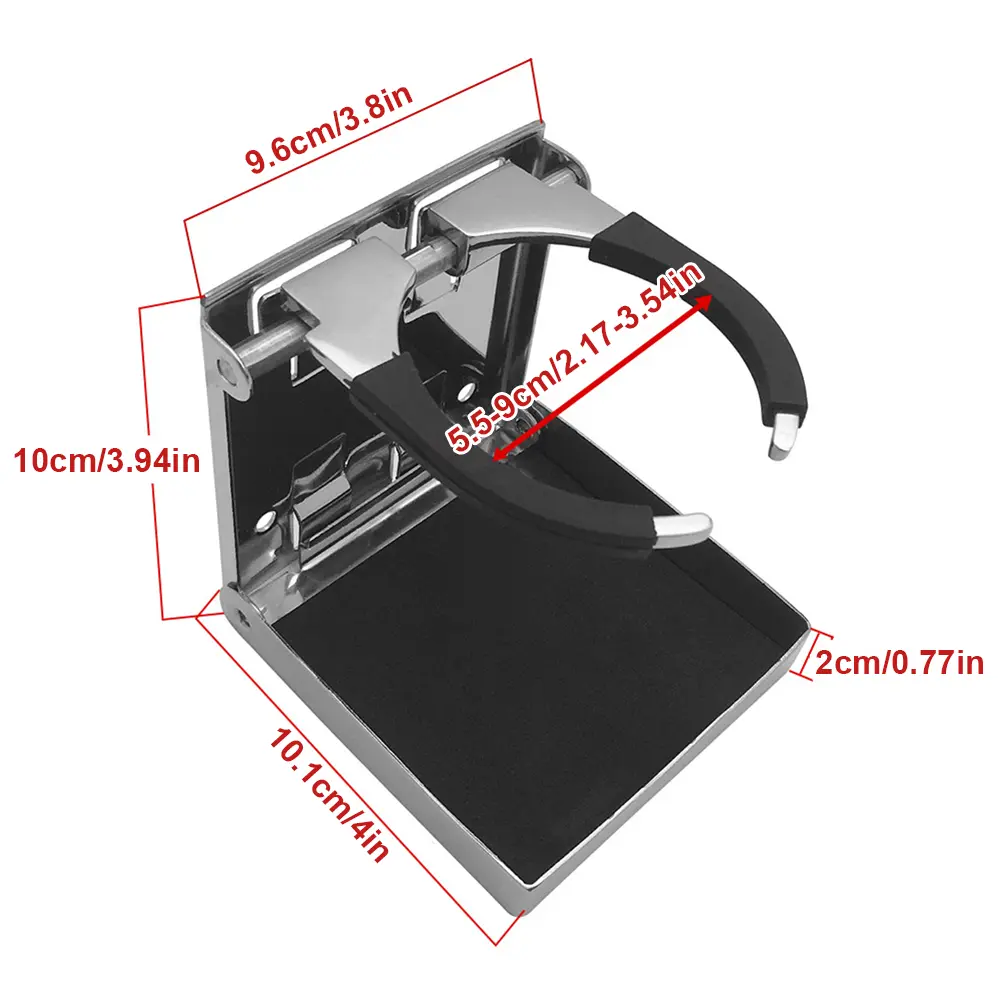 2 PCS Marine Stainless Adjustable Boat Cup Holder Universal Car Cup Bottle Holder Fold Down Cup Drink Holder for Boat Truck RV