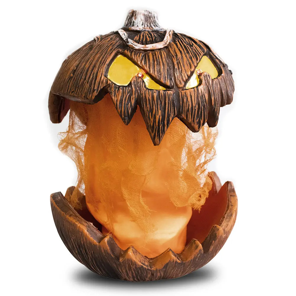 Vintage Pumpkin Halloween Lights Unique LED Devil Pumpkin Lantern Halloween Evil Pumpkin Lamp Halloween Decor
