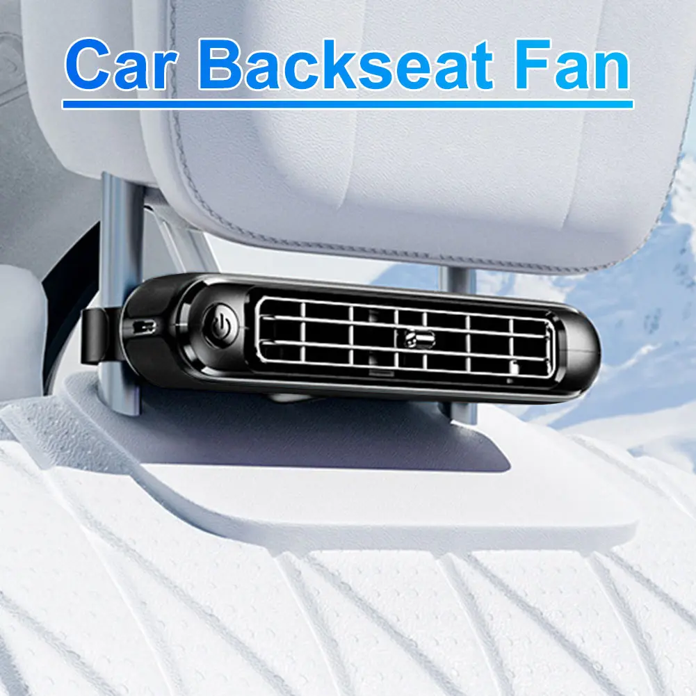 Car Headrest Cooling Air Fan 3 Speeds Adjustable Car Interior Portable Fan Cooler Air Cooling Fan Summer Car Accessories ﻿