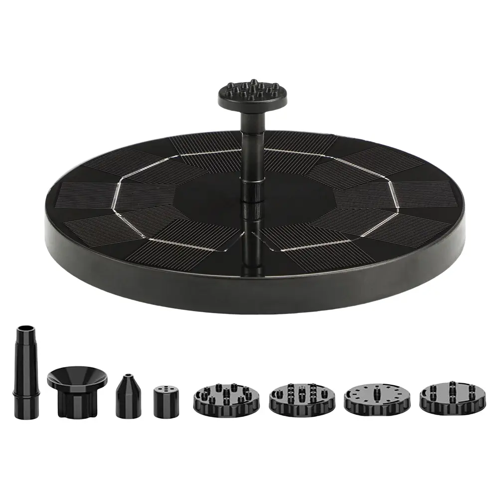 Solar Fountain Pump Energy-saving Plants Watering Kit Colorful Solar Fountain Solar Panel Bird Bath Fountain Outdoor Garden Pool