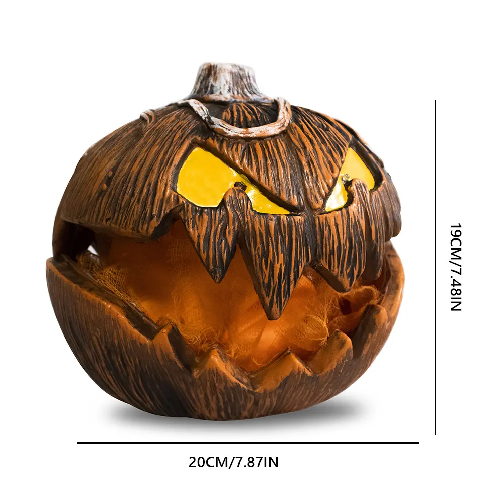 Vintage Pumpkin Halloween Lights Unique LED Devil Pumpkin Lantern Halloween Evil Pumpkin Lamp Halloween Decor