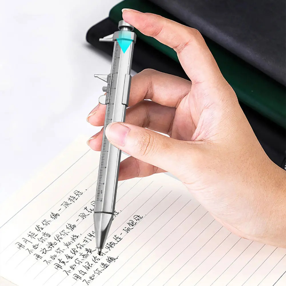 1-5PCS Multifunction Caliper Pen Ball-Point Ballpoint Pen Gel Ink Pen 0-100mm Vernier Caliper Roller Ball Pen Stationery Gifts