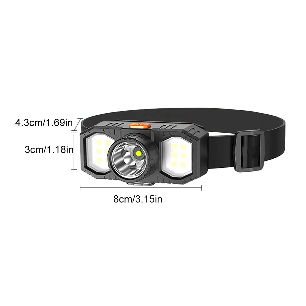 XPE+COB LED Powerful Headlamp Flashlight 3 Gears Powerful Headlight Torch Camping Head Light for Outdoor Camping Hiking Working