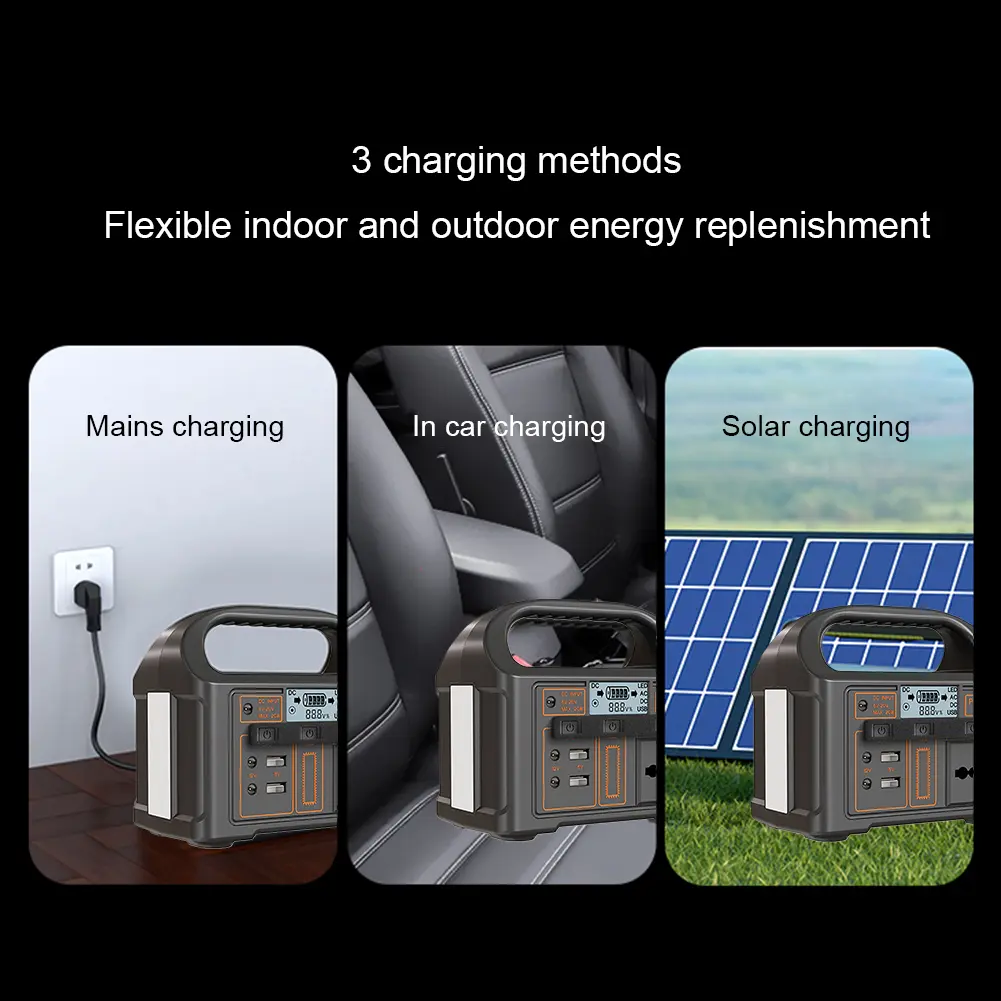 100W Portable Power Station 2400mAh Solar Generator LiFePo4 Batteries 220V 110V Energy Storage Supply Camping Campervan RV