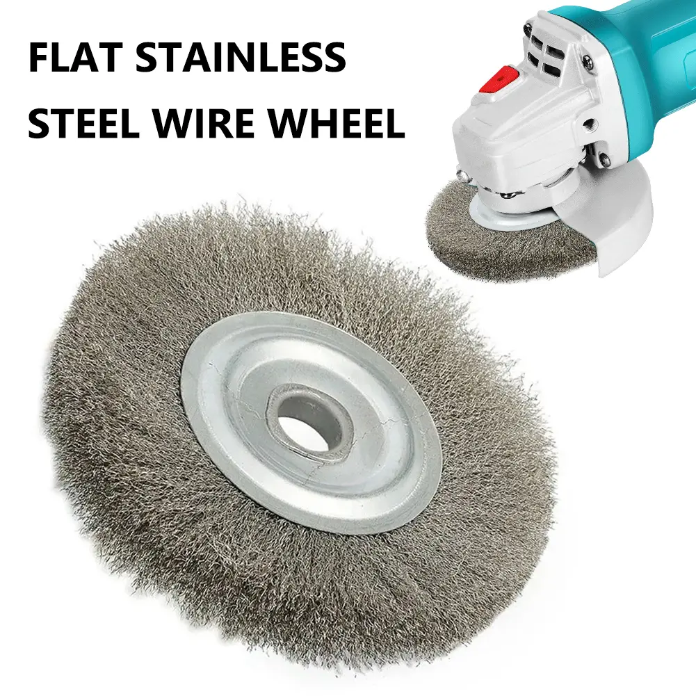 Crimped Wire Wheel Brush Stainless Steel Crimped Cup Brush Metal Rust Fine Wire Wheel Brush for Angle Grinder