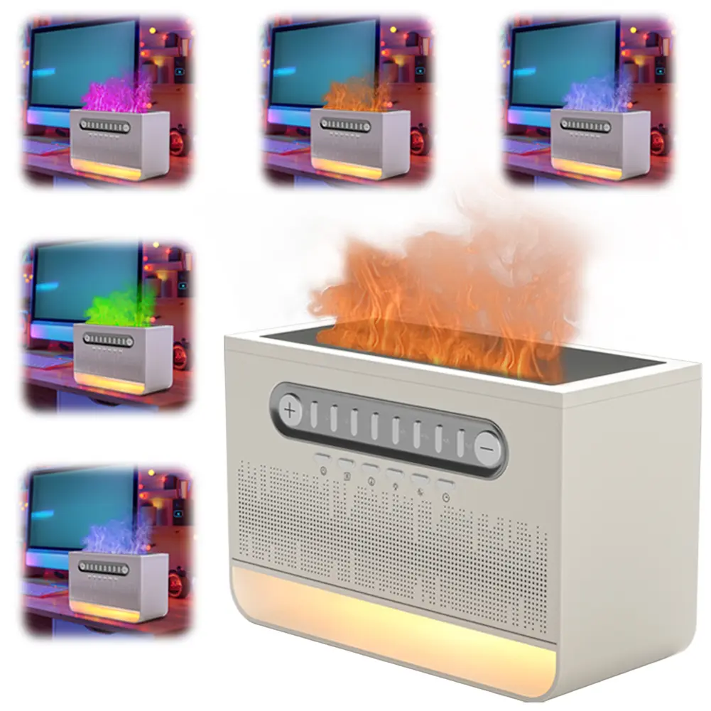 3 in 1 Bluetooth Speaker White Noise Sleep Night Light Humidifier All-in-one Machine Free Combination of 8 Group Nature Sound