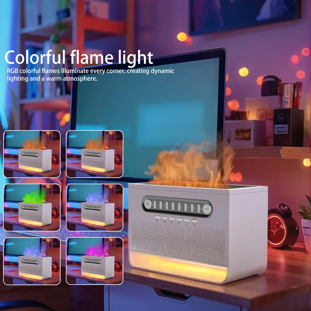 3 in 1 Bluetooth Speaker White Noise Sleep Night Light Humidifier All-in-one Machine Free Combination of 8 Group Nature Sound