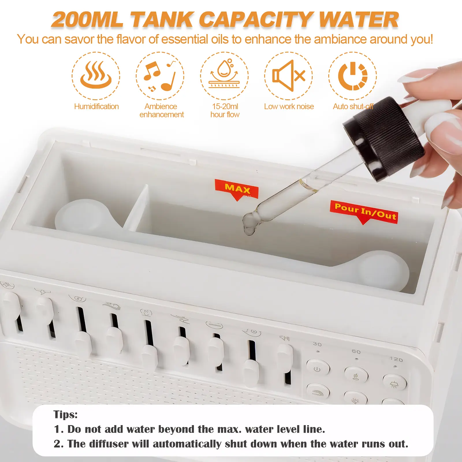 3 in 1 Bluetooth Speaker White Noise Sleep Night Light Humidifier All-in-one Machine Free Combination of 8 Group Nature Sound