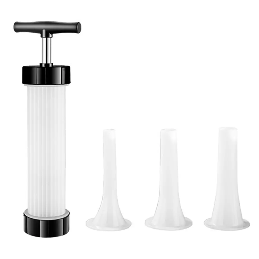 Manual Sausage Stuffing Machine with 3 Filling Nozzles Sausage Stuffer Gadget BPA Free for Making Different Sizes of Sausages